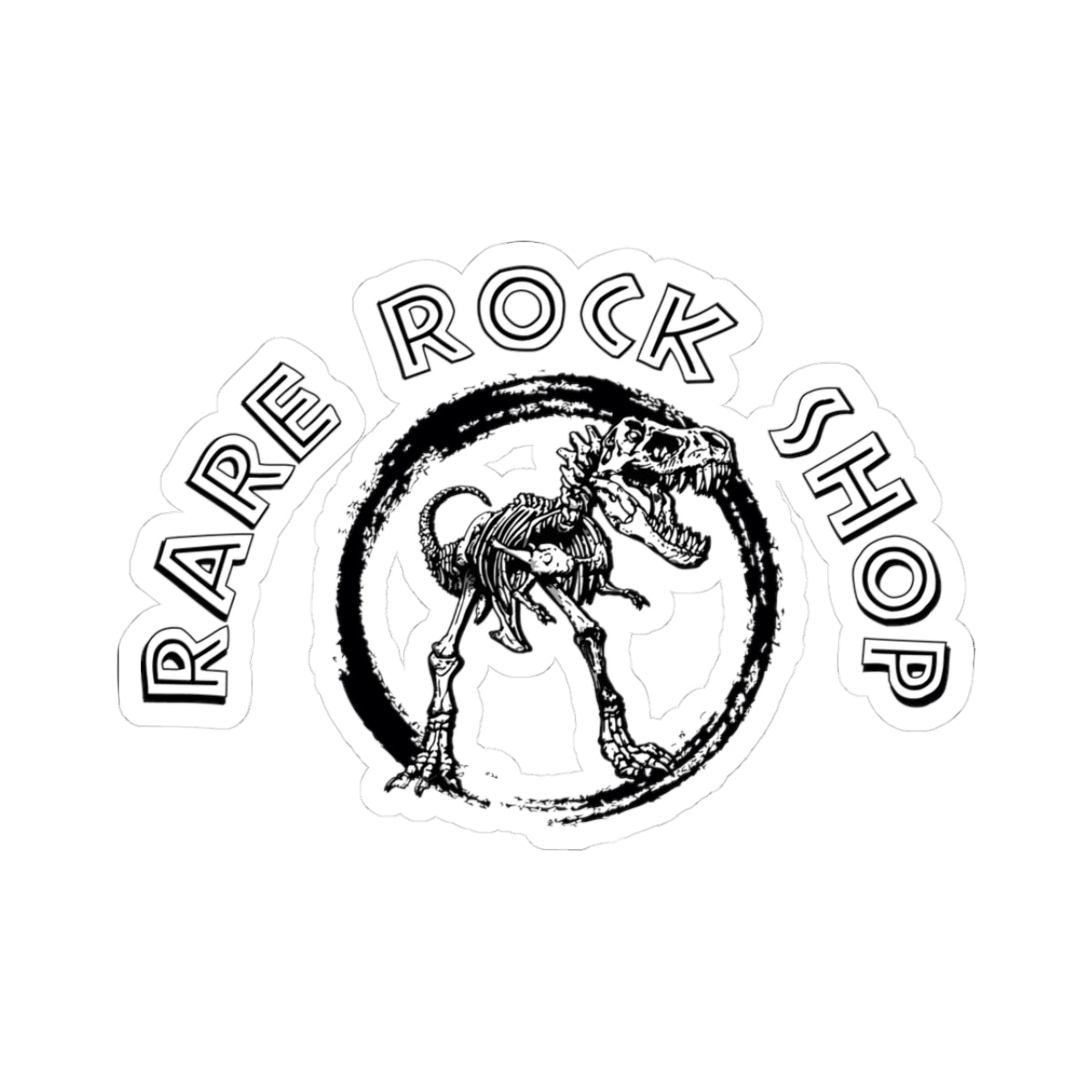 Rare Rock Shop Dinosaur Skeleton Kiss-Cut Sticker