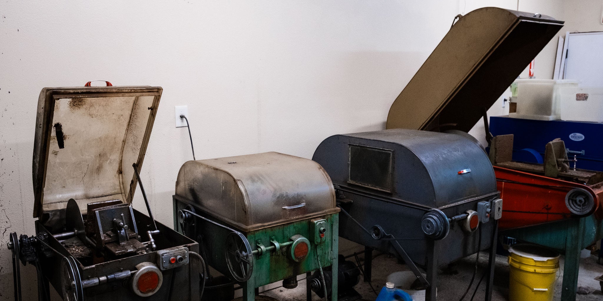 Vintage rock cutting machinery 